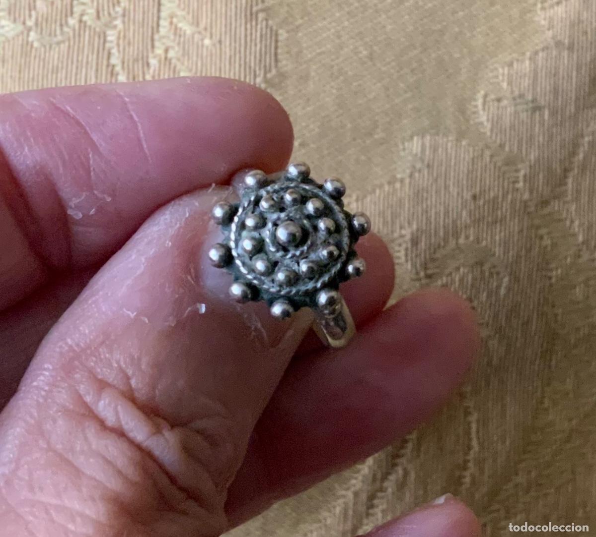 Vintage: ANILLO BOT&Oacute;N CHARRO PLATA DE LEY - Foto 7