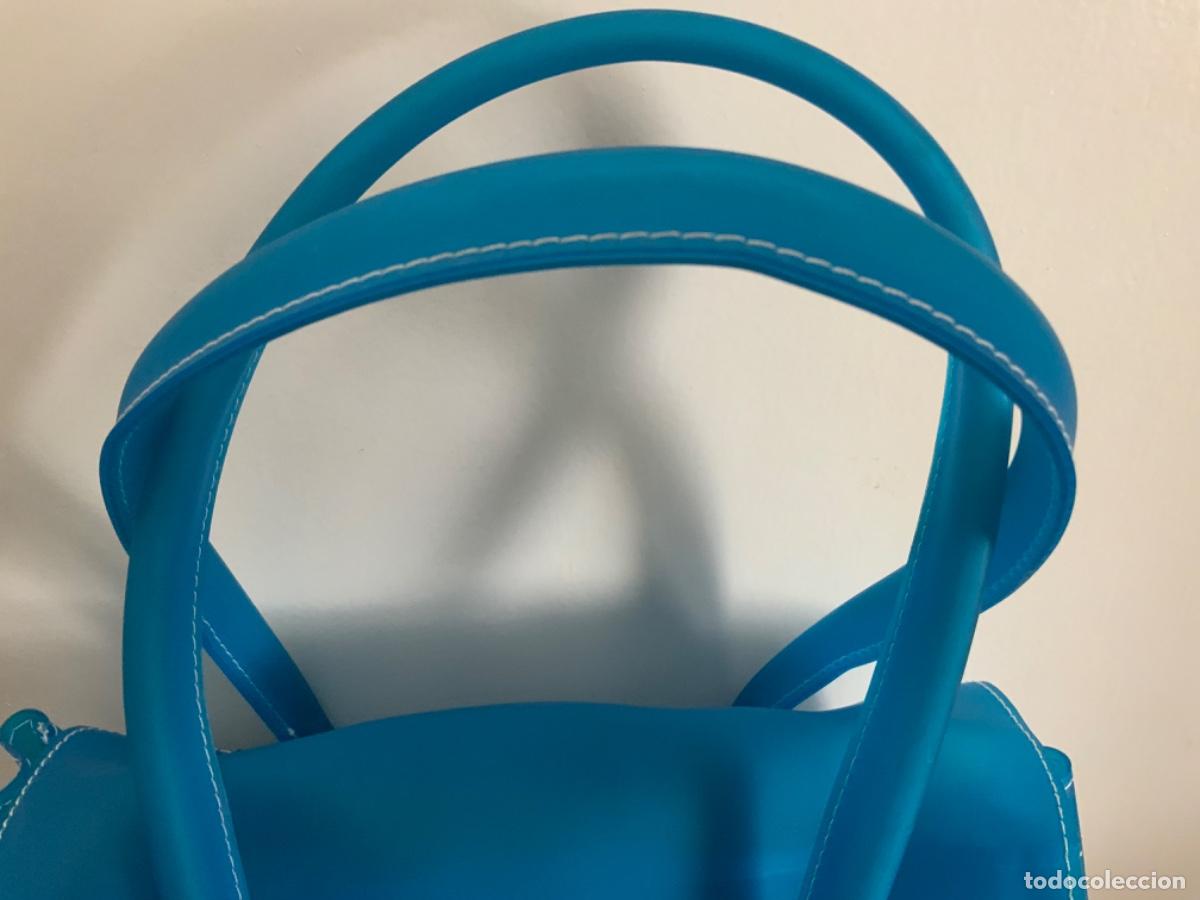 Vintage: BOLSO VINILO AZUL TURQUESA - Foto 6
