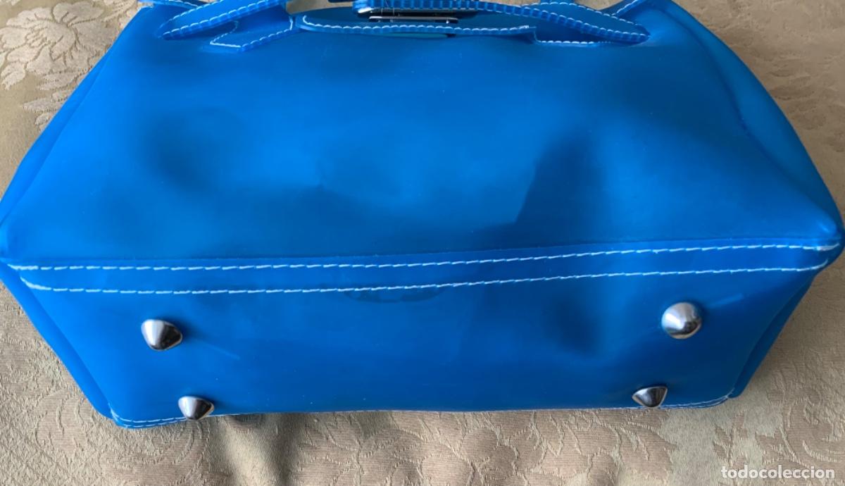 Vintage: BOLSO VINILO AZUL TURQUESA - Foto 12