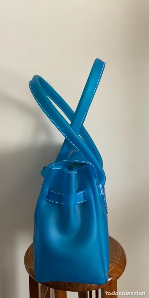 Vintage: BOLSO VINILO AZUL TURQUESA - Foto 13