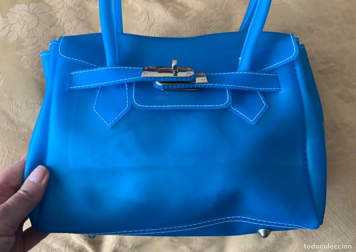 Vintage: BOLSO VINILO AZUL TURQUESA - Foto 14