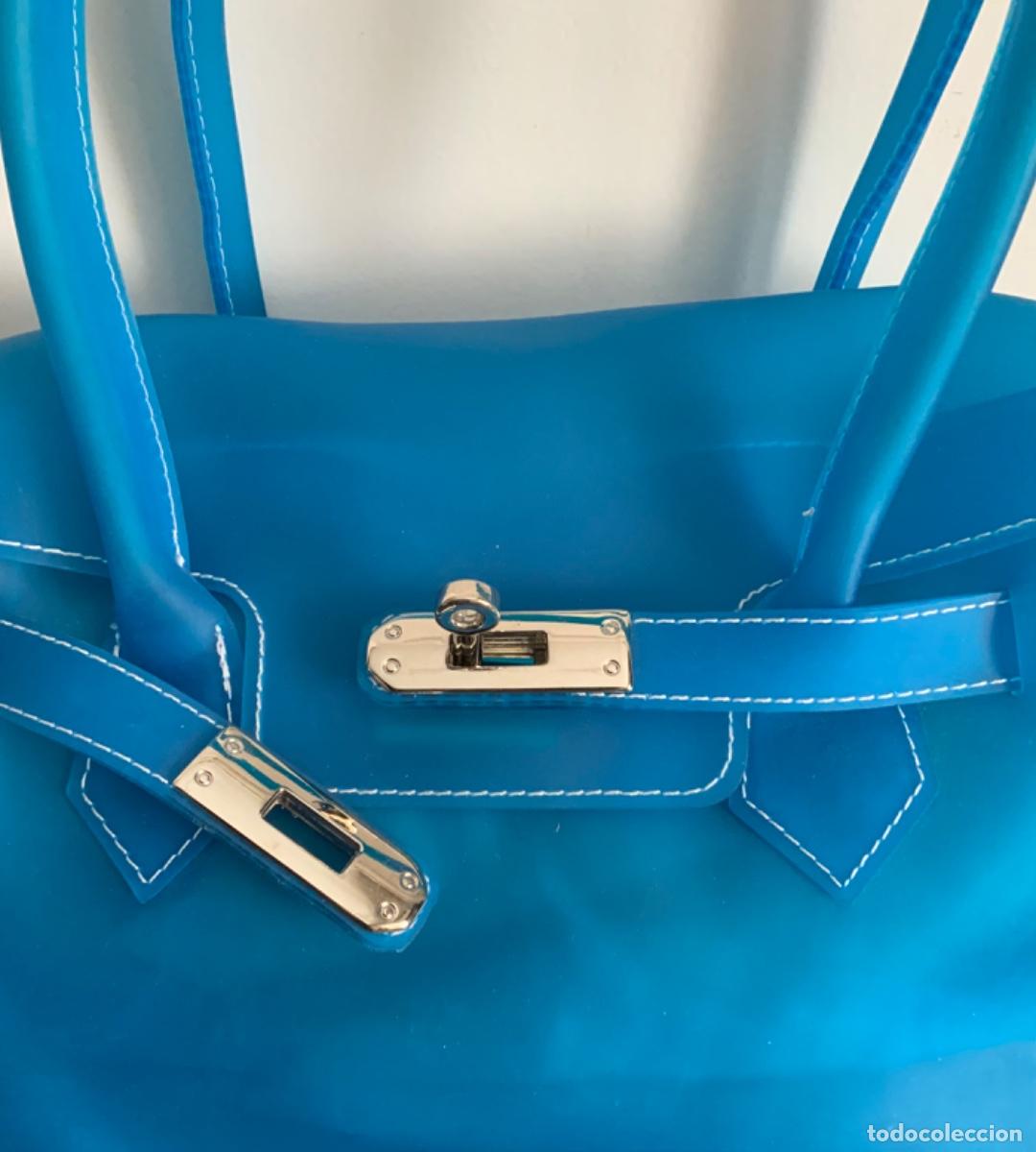 Vintage: BOLSO VINILO AZUL TURQUESA - Foto 17