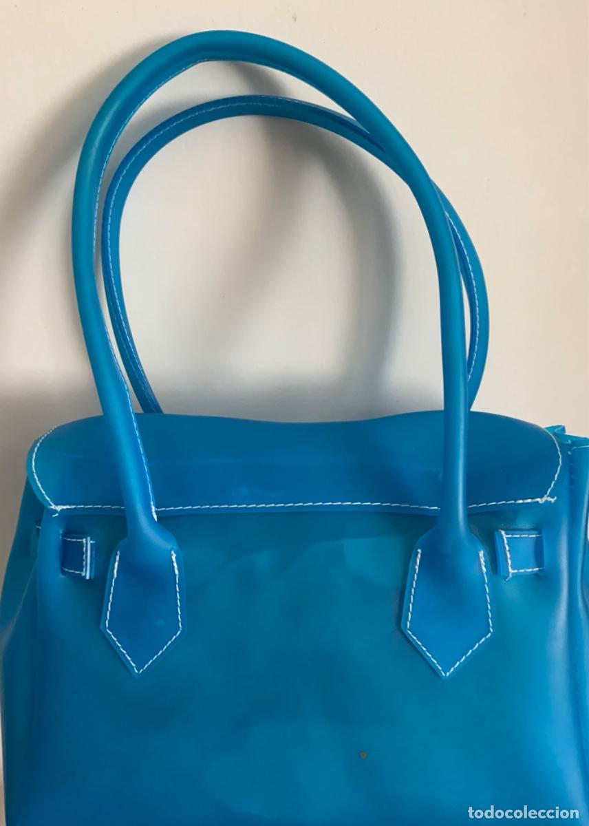 Vintage: BOLSO VINILO AZUL TURQUESA - Foto 18