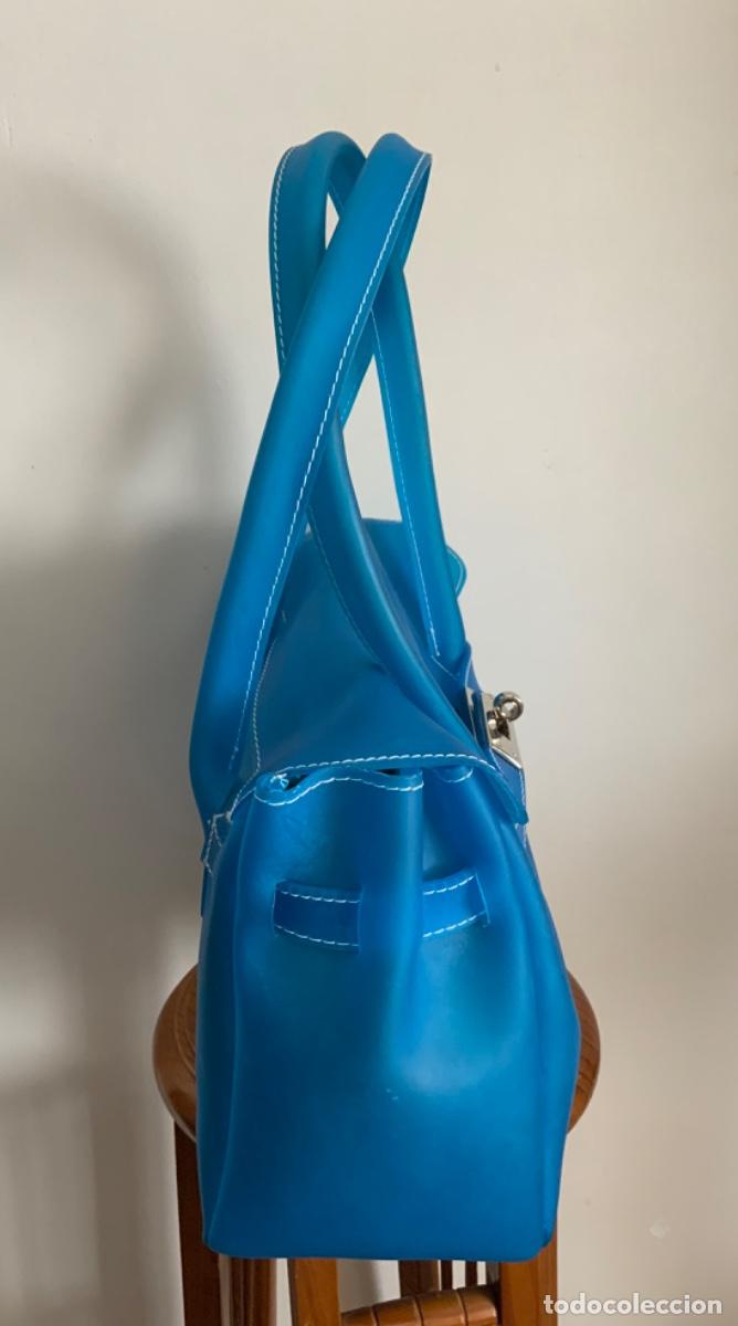 Vintage: BOLSO VINILO AZUL TURQUESA - Foto 20