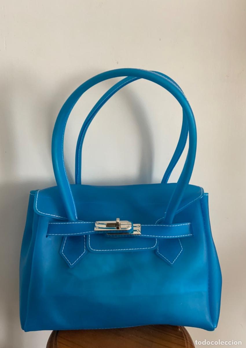 Vintage: BOLSO VINILO AZUL TURQUESA - Foto 21