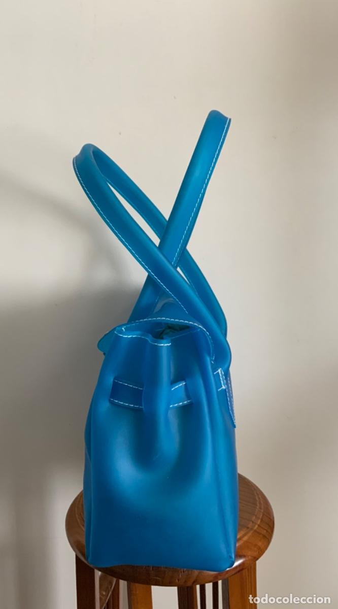 Vintage: BOLSO VINILO AZUL TURQUESA - Foto 23