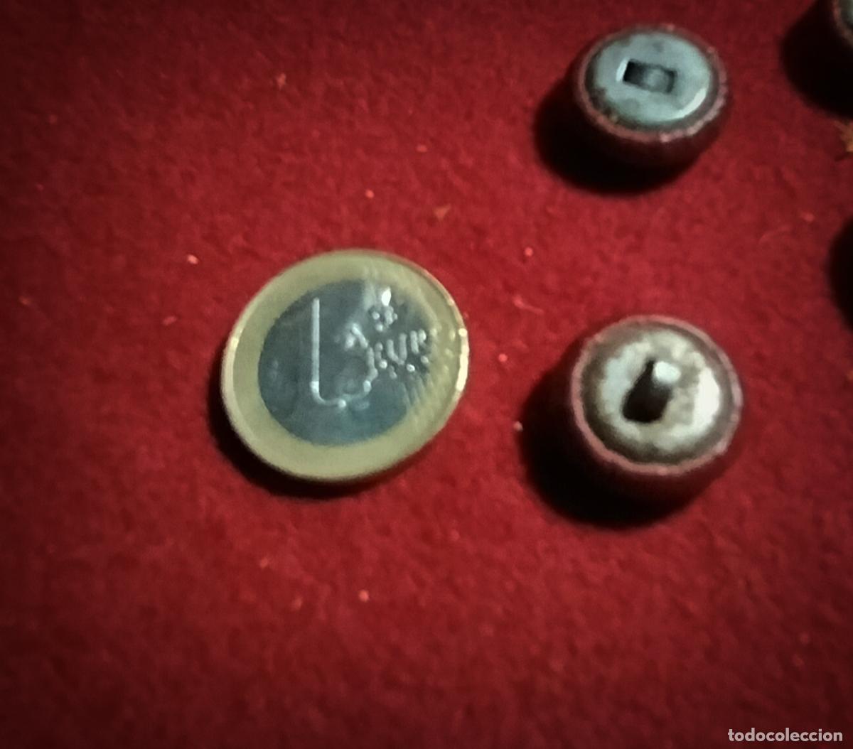 Vintage: 4 BOTONES VINTAGE - GRANATE POLIPIEL - Foto 3