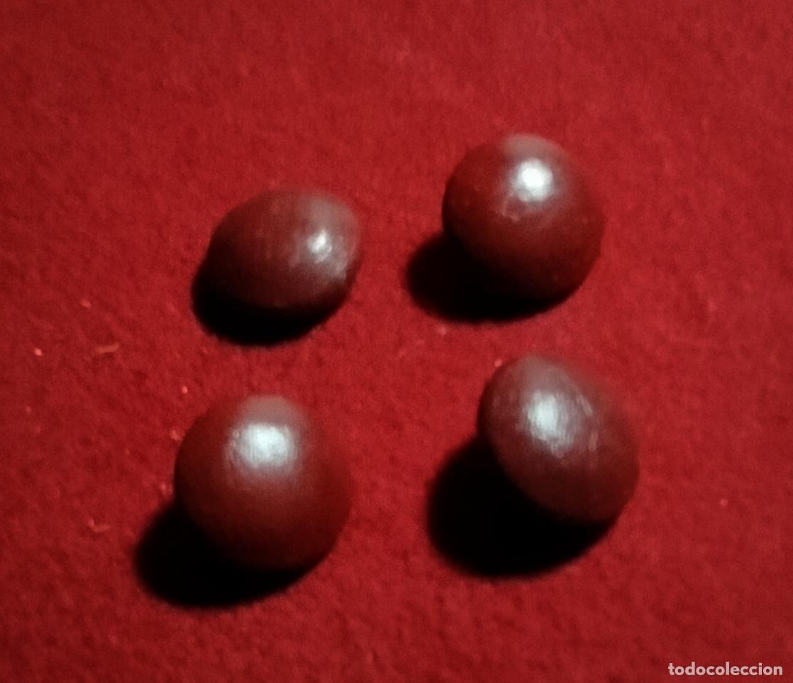 Vintage: 4 BOTONES VINTAGE - GRANATE POLIPIEL - Foto 1