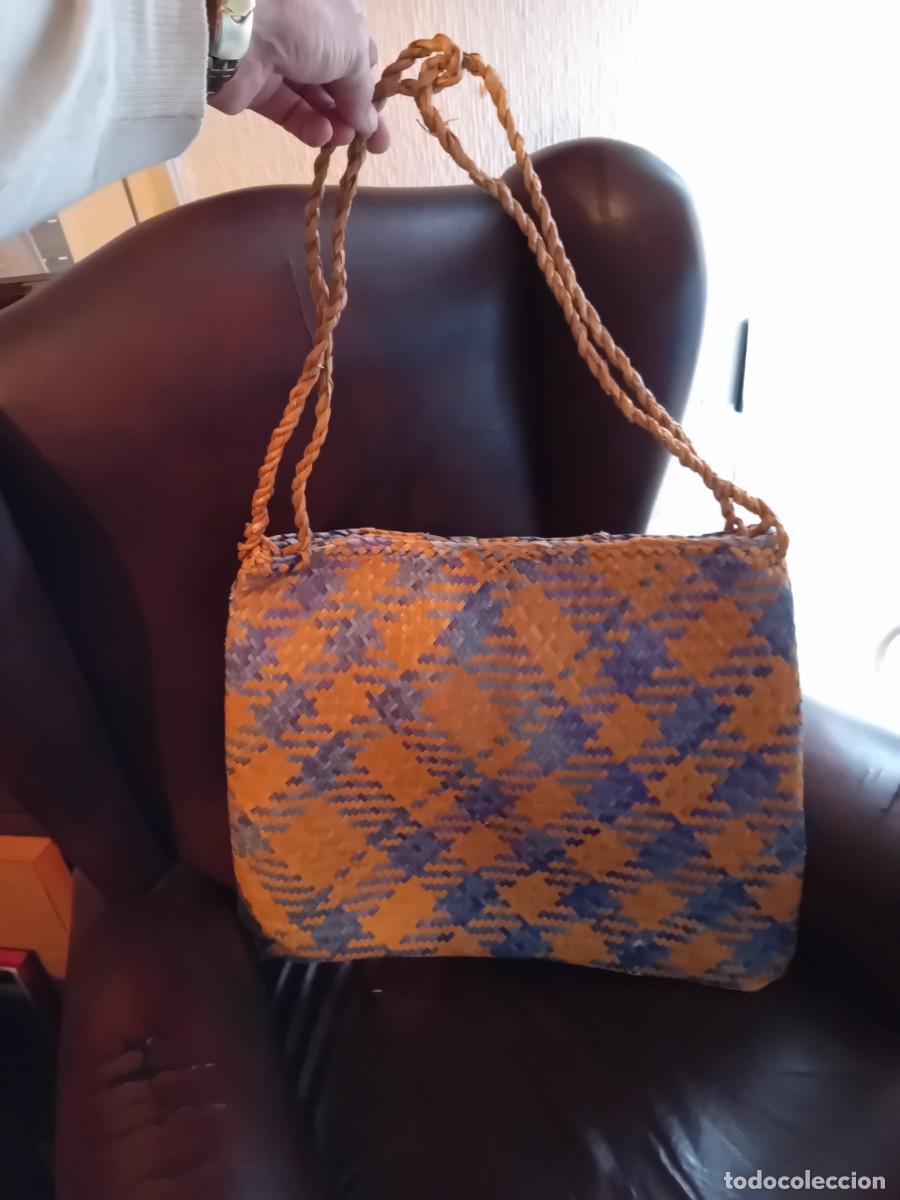 Vintage: Bolso d&eacute;cada de los 60 realizado en mimbre - Foto 1