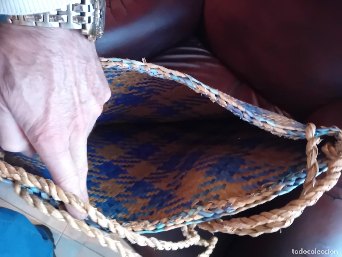 Vintage: Bolso d&eacute;cada de los 60 realizado en mimbre - Foto 4