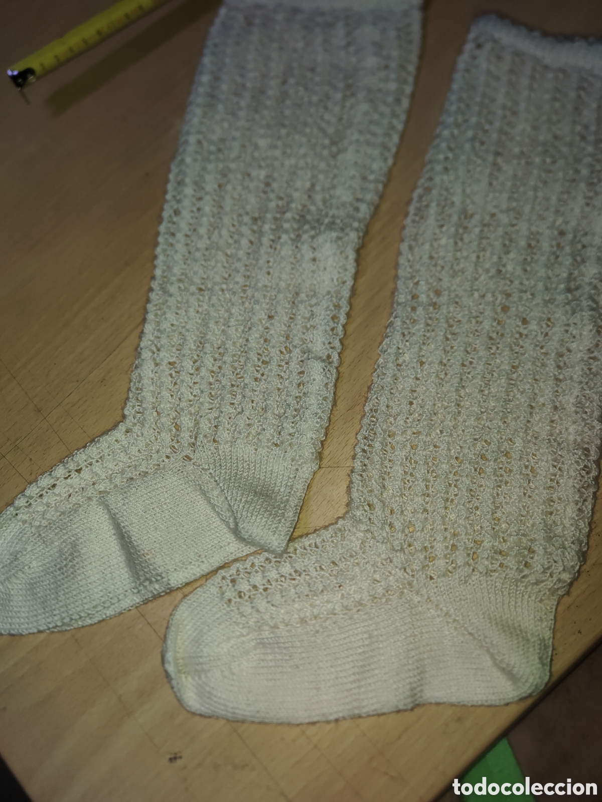 Vintage: Calcetines calados hecho a mano - Foto 1