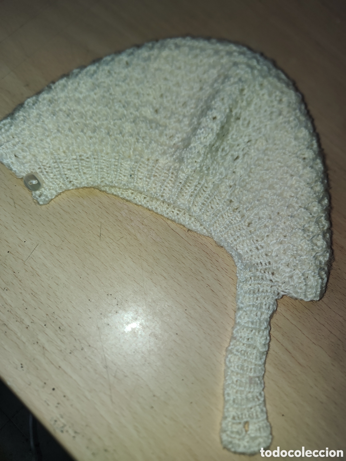 Vintage: Gorro de ni&ntilde;a de ganchillo hecho a mano - Foto 2
