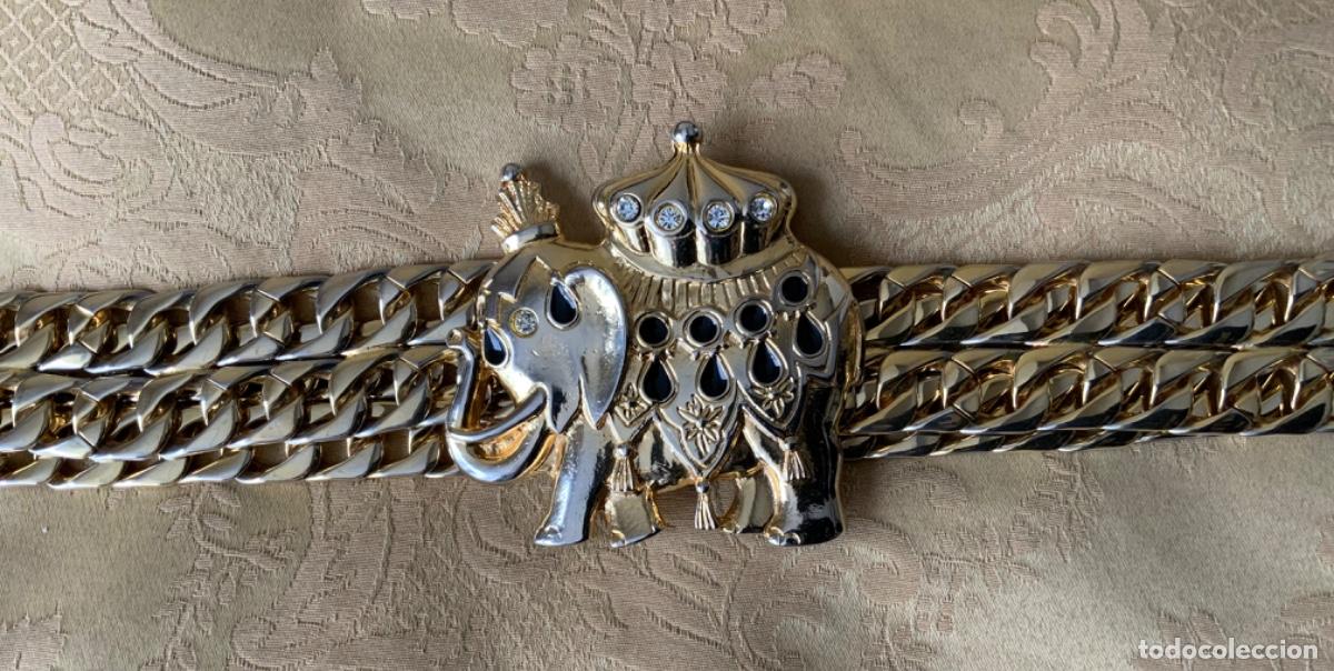 Vintage: CINTURON DE CADENA A&Ntilde;O 80 ELEFANTE - Foto 9