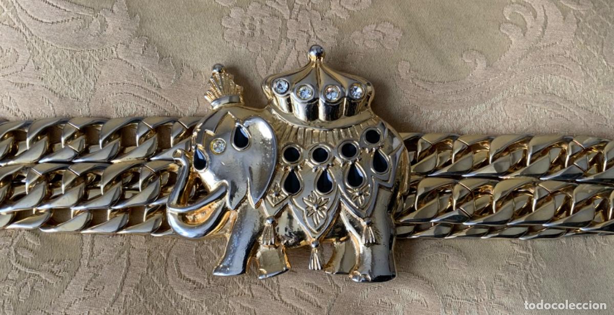 Vintage: CINTURON DE CADENA A&Ntilde;O 80 ELEFANTE - Foto 11