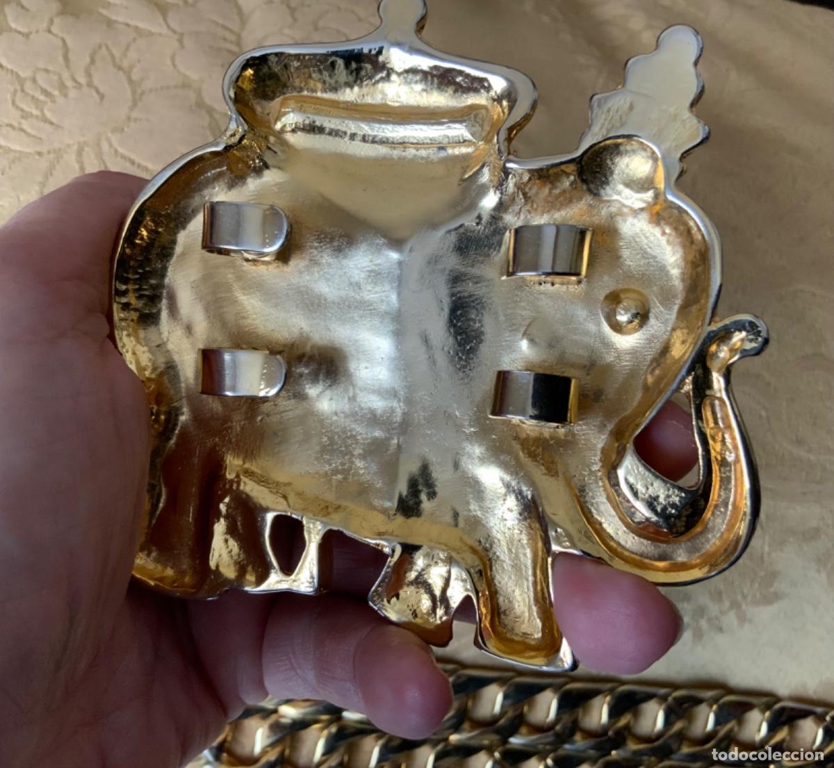 Vintage: CINTURON DE CADENA A&Ntilde;O 80 ELEFANTE - Foto 17