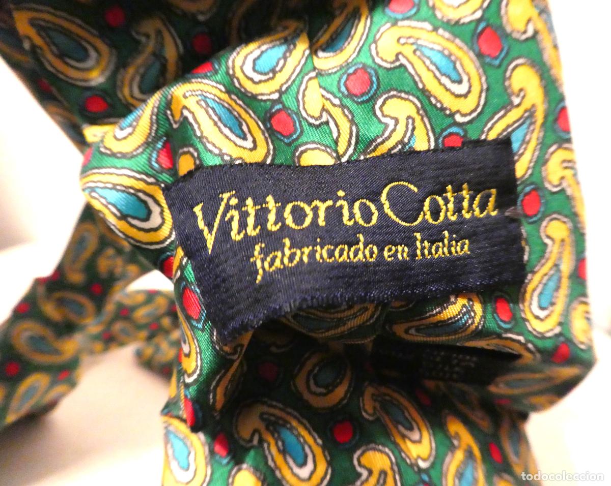 Vintage: CORBATA ITALIANA DE SEDA 100 % DE VITTORIO COTTA - Foto 2