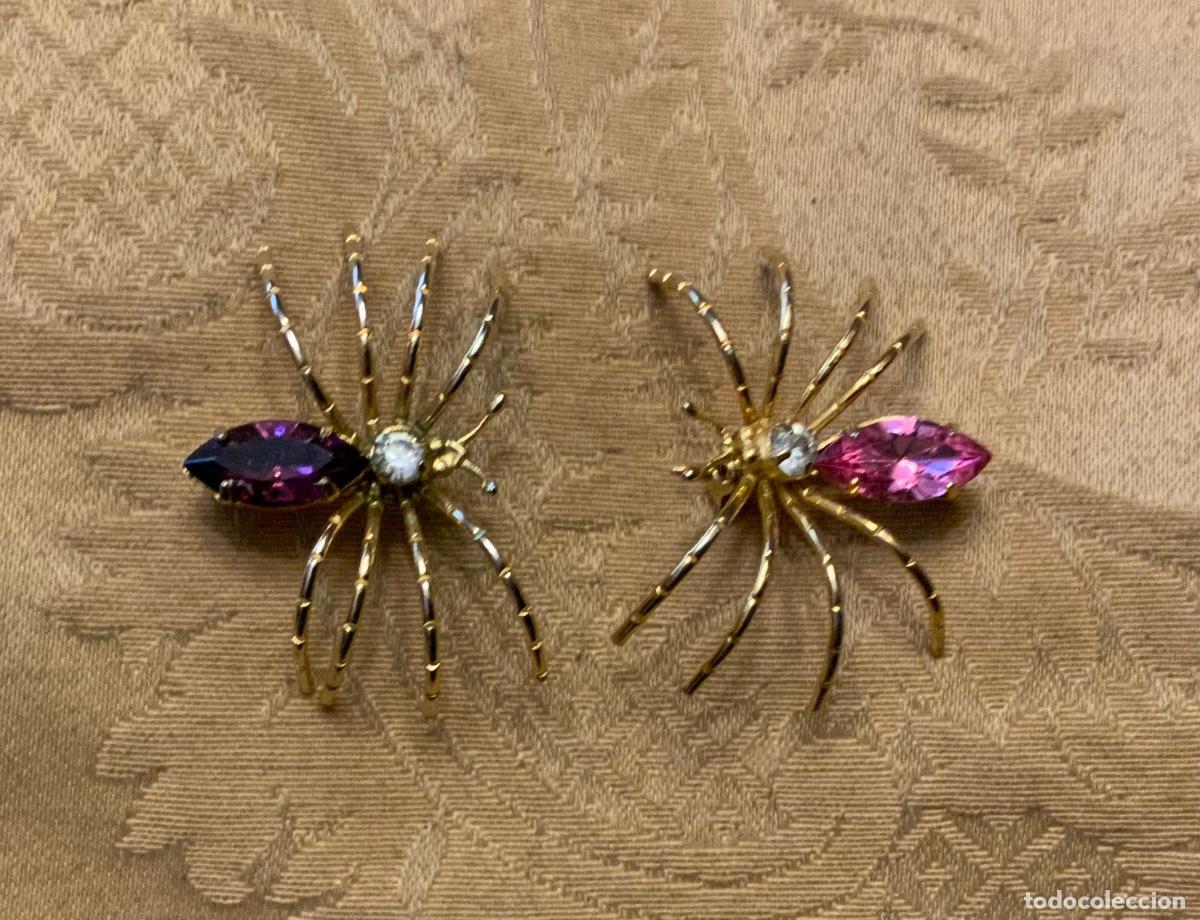 Vintage: PAREJA DE BROCHES ARA&Ntilde;A - Foto 2
