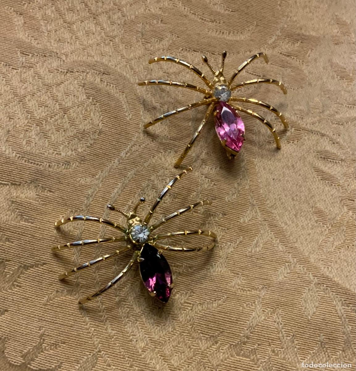 Vintage: PAREJA DE BROCHES ARA&Ntilde;A - Foto 12