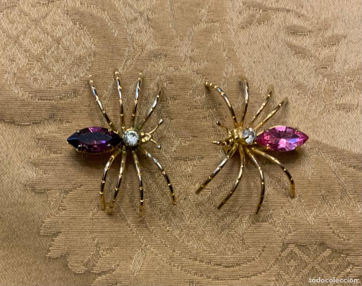Vintage: PAREJA DE BROCHES ARA&Ntilde;A - Foto 13