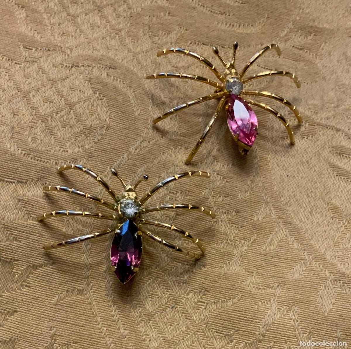 Vintage: PAREJA DE BROCHES ARA&Ntilde;A - Foto 15
