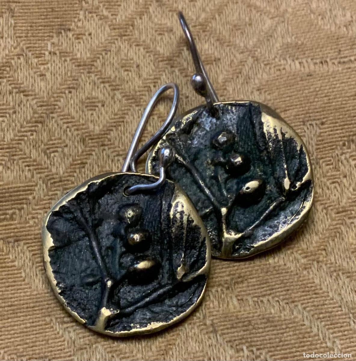 Vintage: PENDIENTES BRONCE, HECHOS A MANO - Foto 1