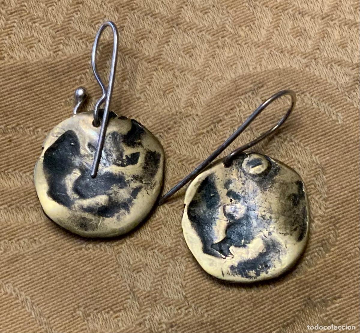 Vintage: PENDIENTES BRONCE, HECHOS A MANO - Foto 2