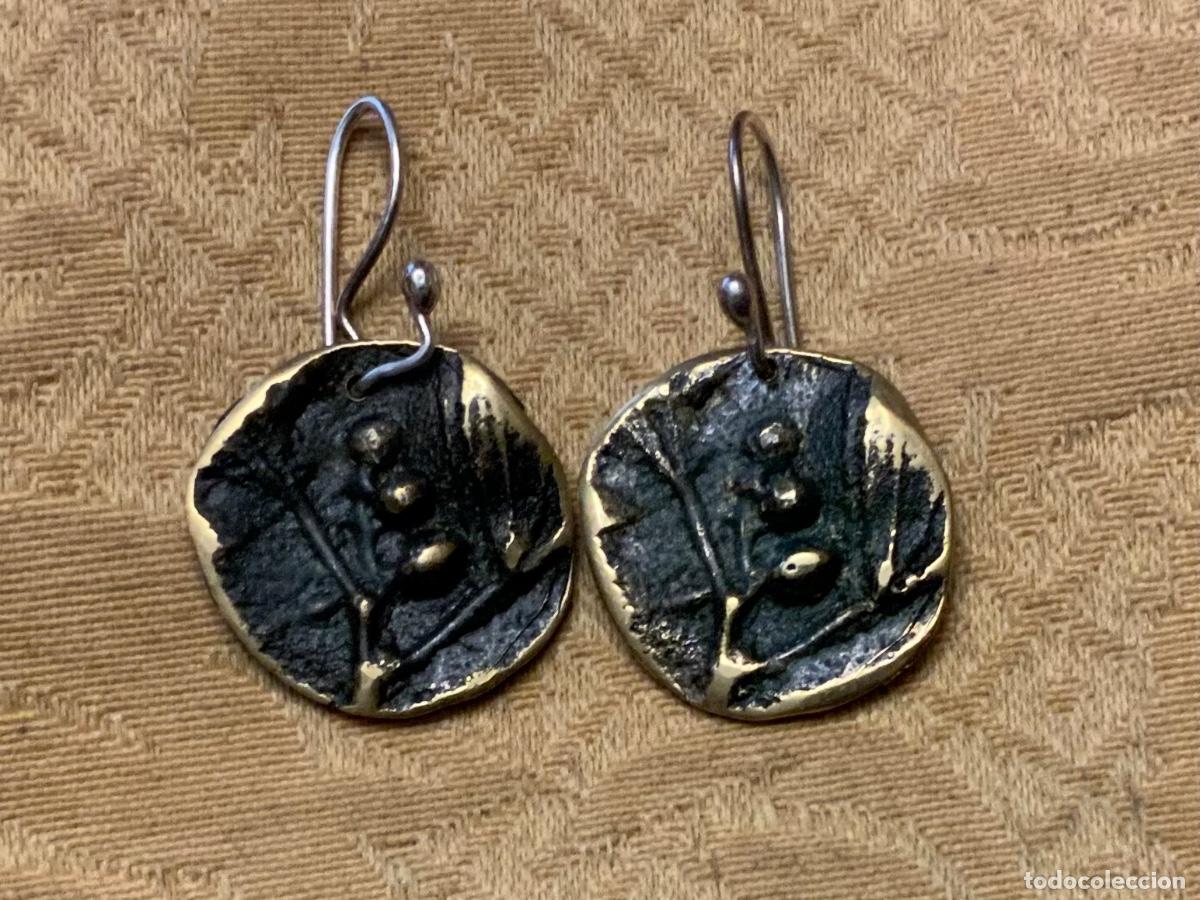 Vintage: PENDIENTES BRONCE, HECHOS A MANO - Foto 4