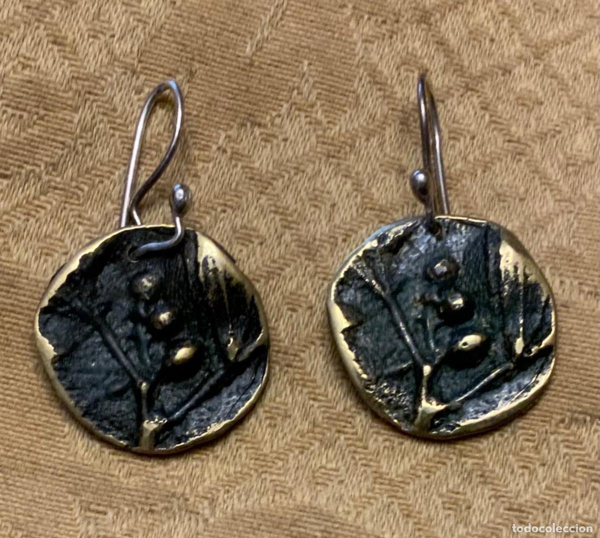 Vintage: PENDIENTES BRONCE, HECHOS A MANO - Foto 5