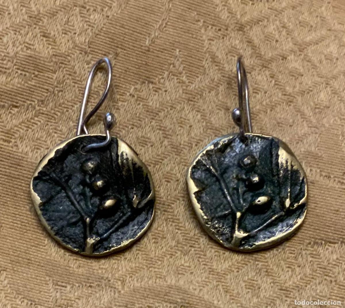 Vintage: PENDIENTES BRONCE, HECHOS A MANO - Foto 8