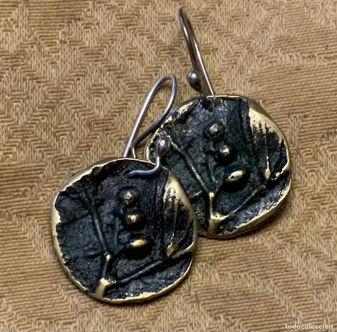 Vintage: PENDIENTES BRONCE, HECHOS A MANO - Foto 11