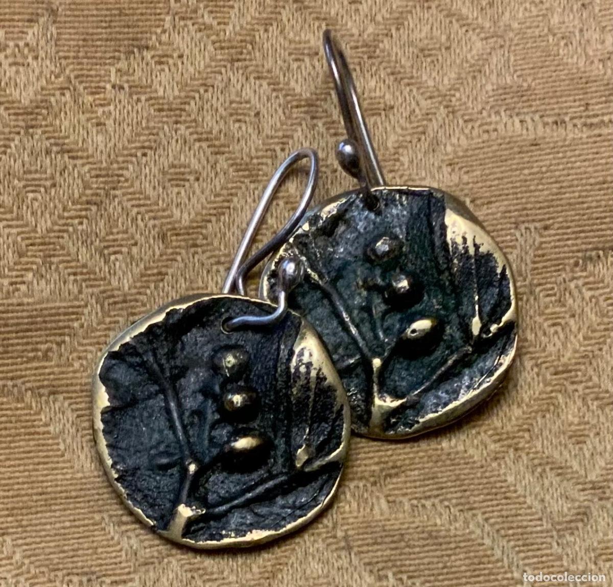 Vintage: PENDIENTES BRONCE, HECHOS A MANO - Foto 12