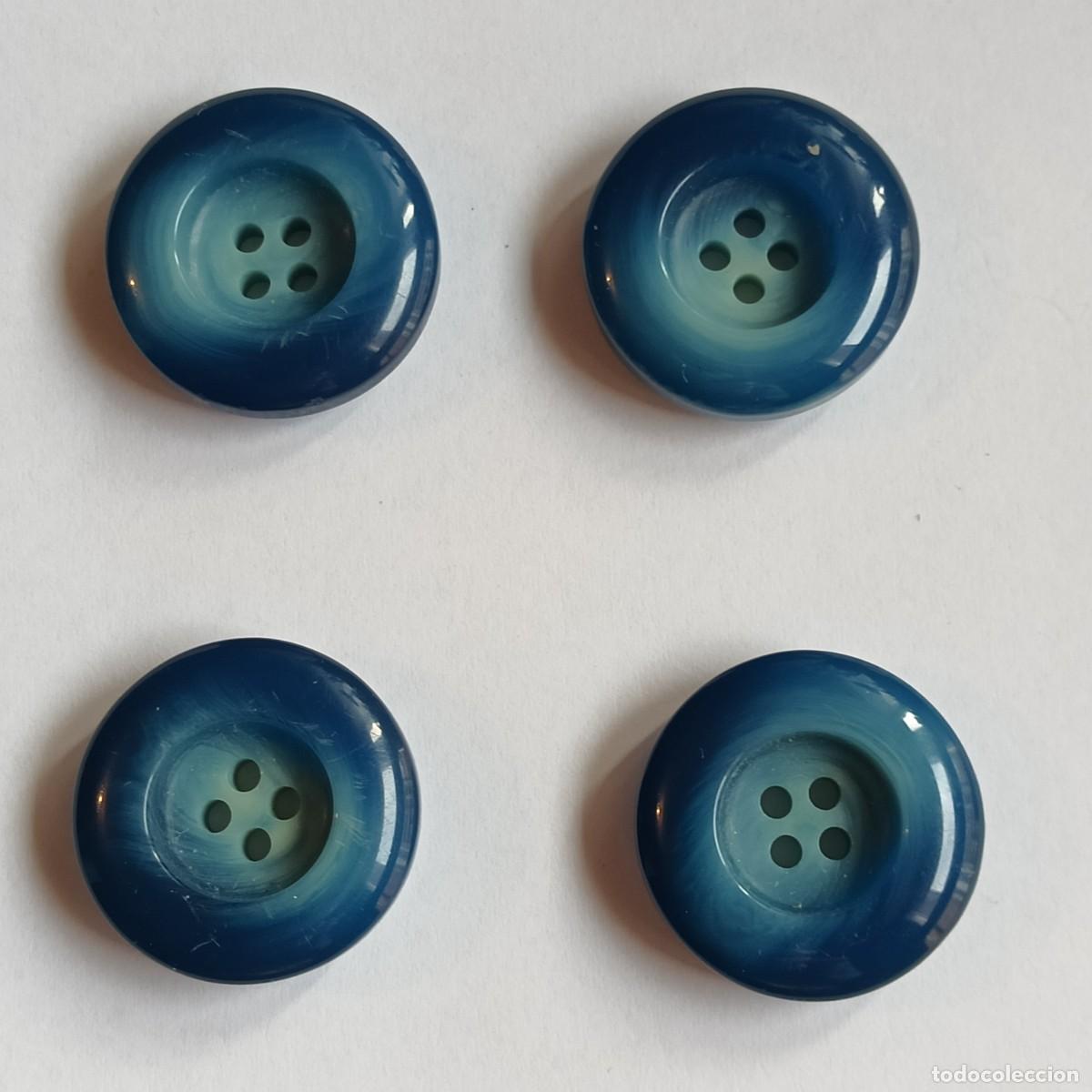 Vintage: BOTONES AZULES CON IRISACIONES - Foto 1