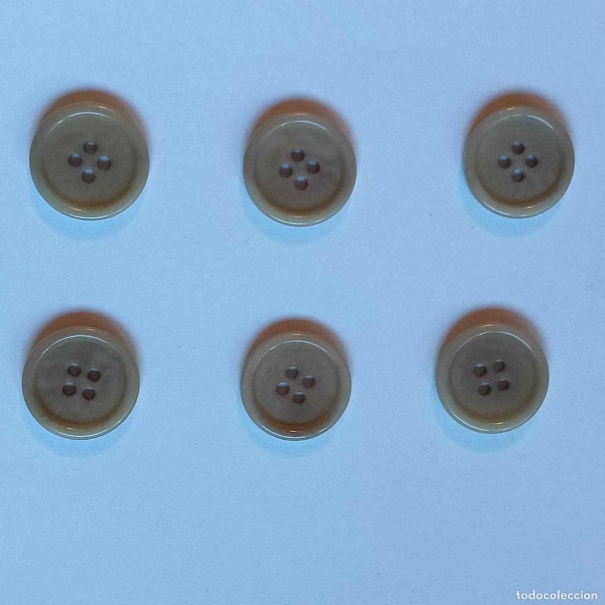 Vintage: BOTONES ANTIGUOS BEIGE DIAMETRO 2 CM - Foto 1