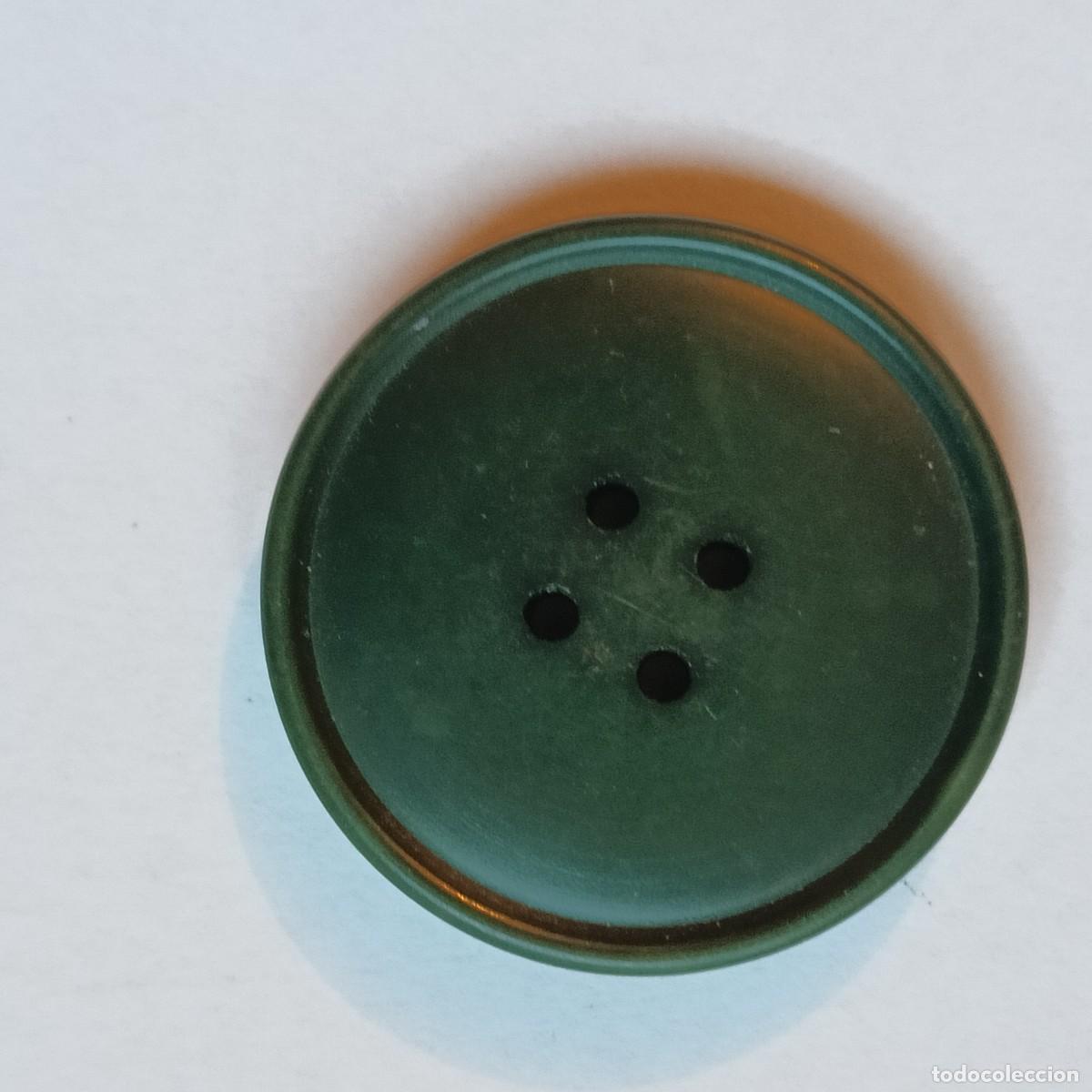 Vintage: BOTONES ANTIGUOS VERDE BOTELLA DI&Aacute;METRO 3CM - Foto 2