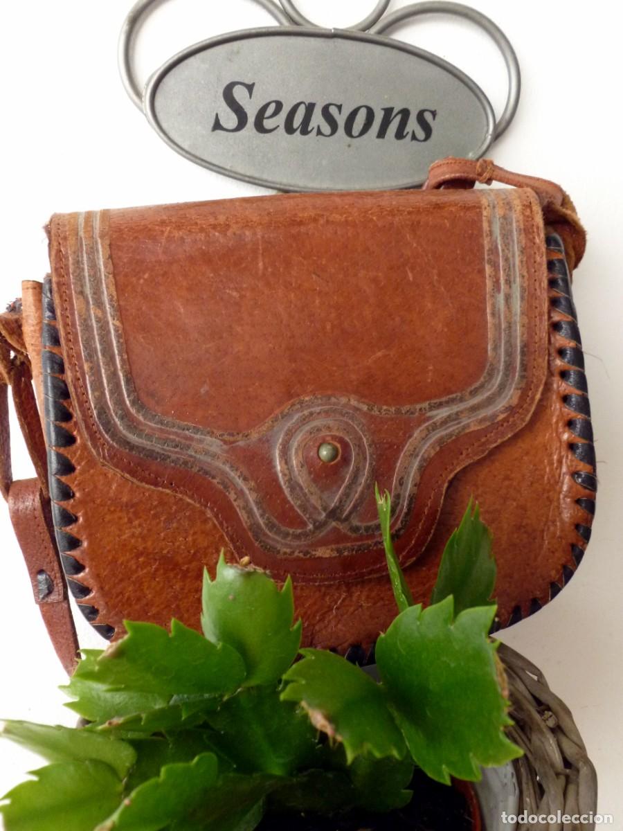 Vintage: Bolso peque&ntilde;o de cuero - Foto 1