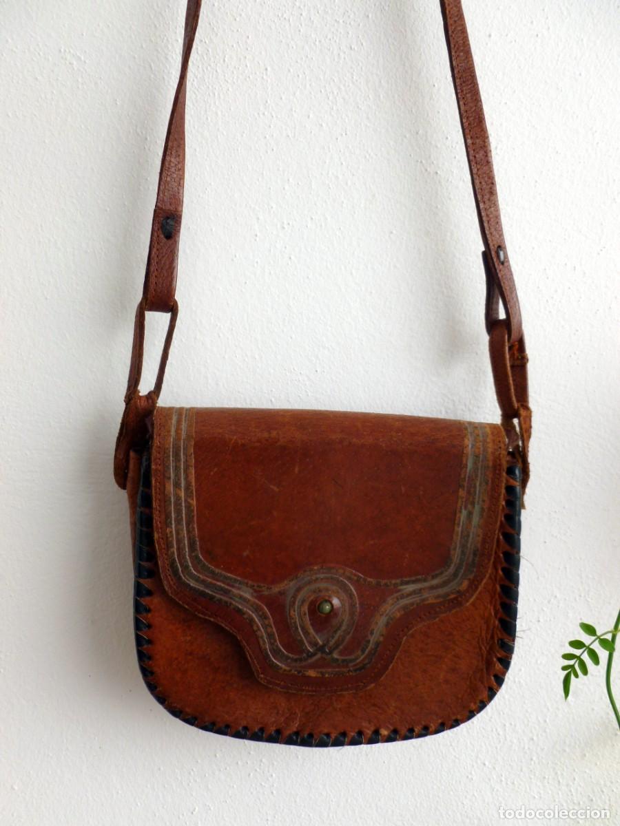Vintage: Bolso peque&ntilde;o de cuero - Foto 3