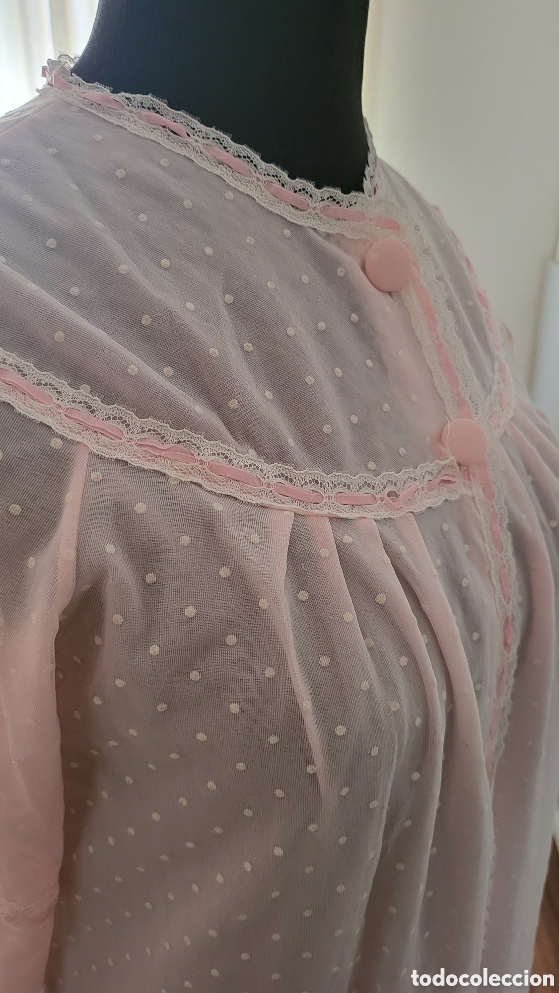 Vintage: LENCERIA VINTAGE BATA COLOR ROSA - Foto 1