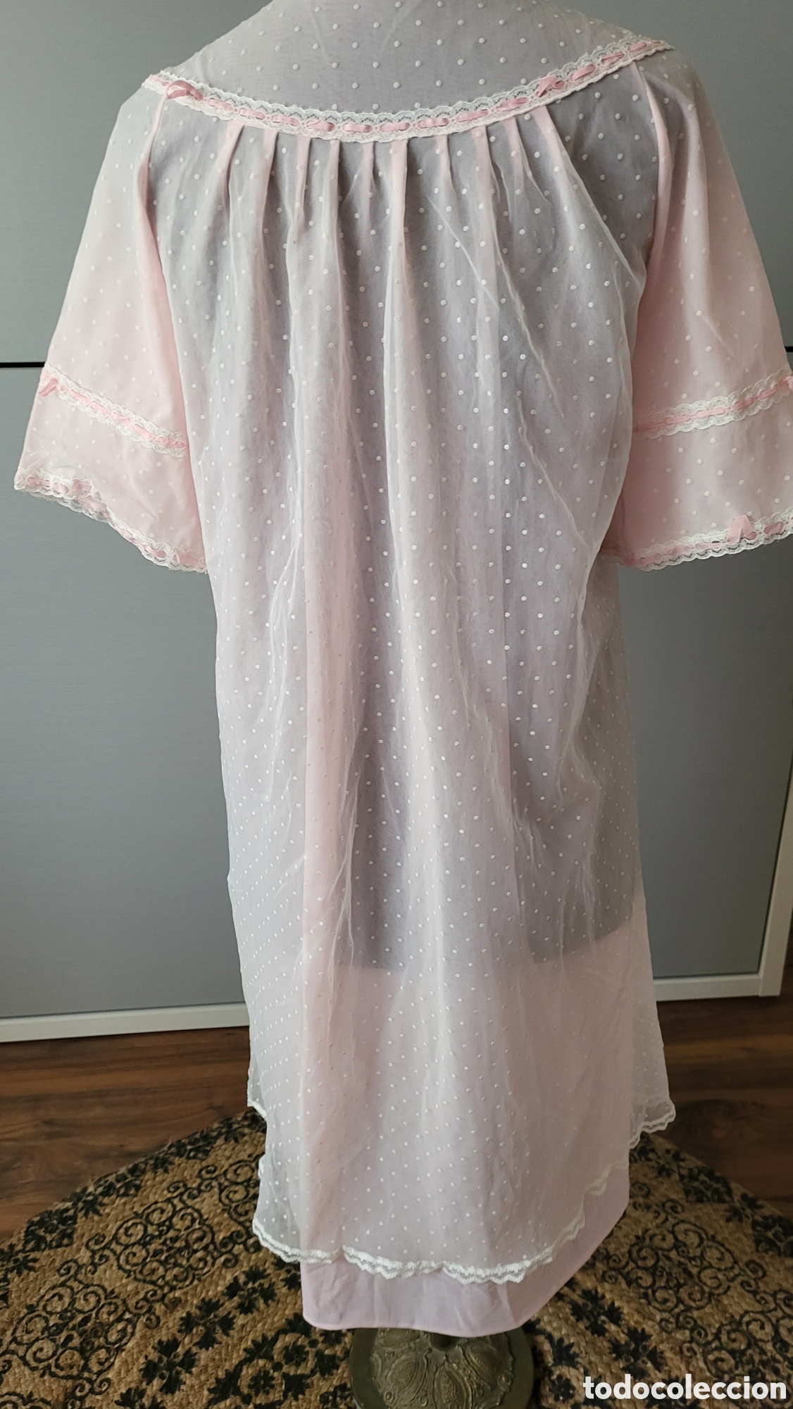 Vintage: LENCERIA VINTAGE BATA COLOR ROSA - Foto 4