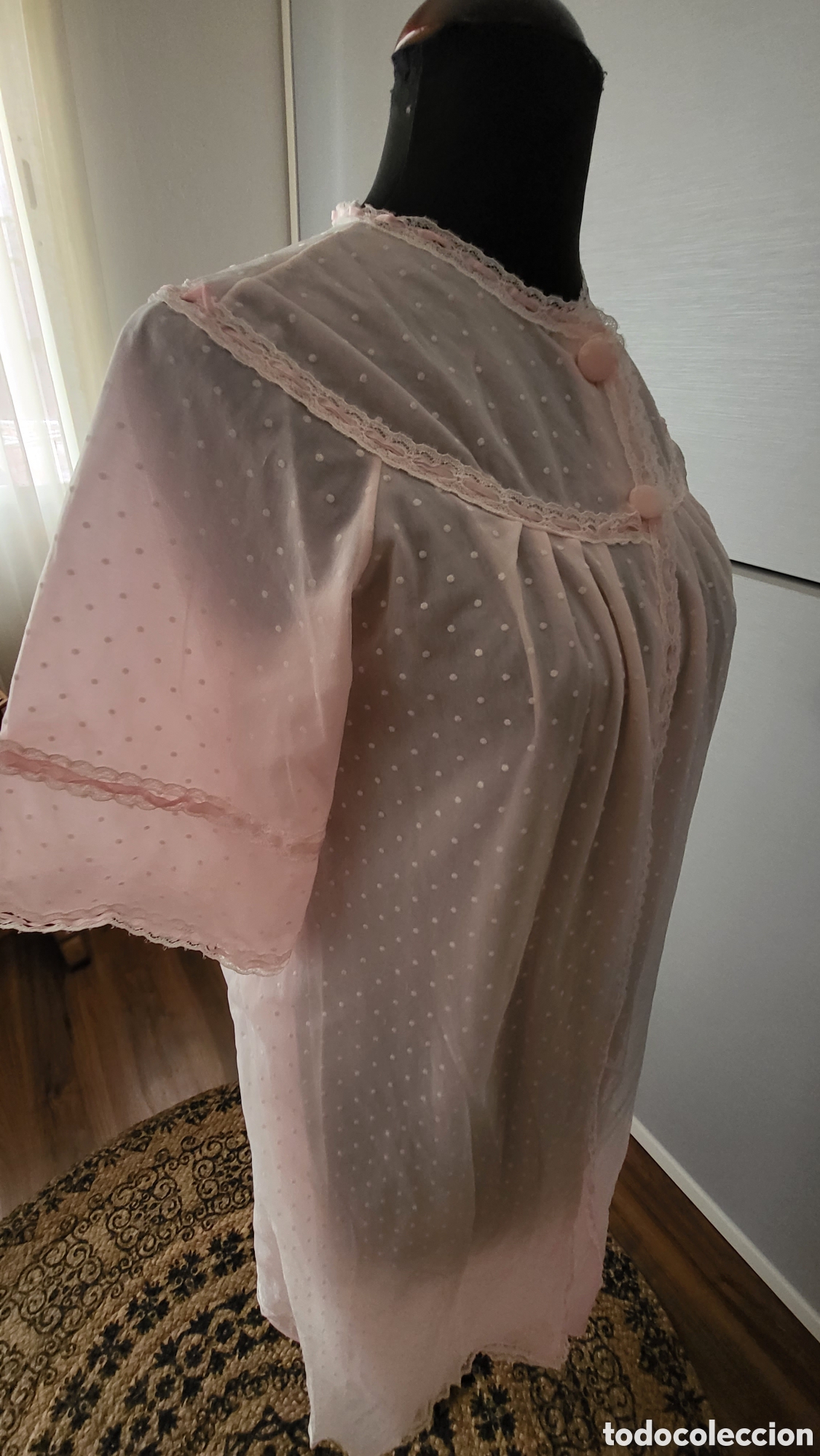 Vintage: LENCERIA VINTAGE BATA COLOR ROSA - Foto 5