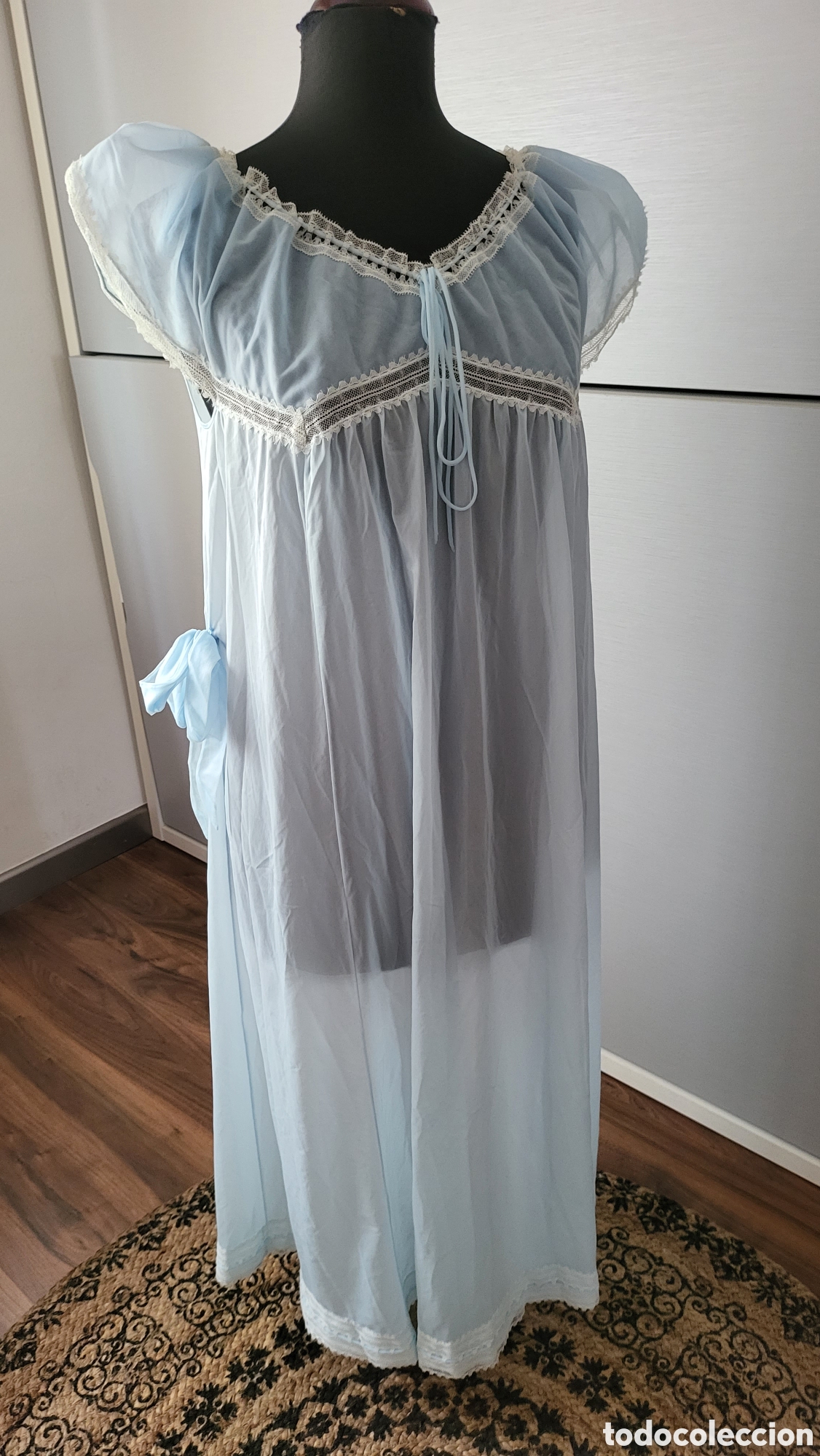 Vintage: LENCERIA VINTAGE CAMISON CON TRANSPARENCIAS - Foto 1