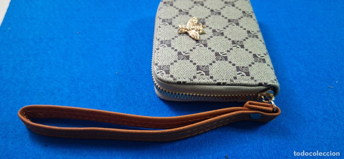 Vintage: Monedero. Marr&oacute;n. Abeja. 3 Compartimentos - Foto 6