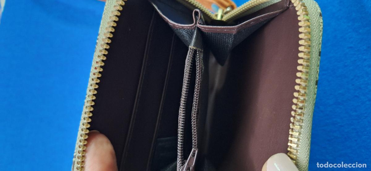 Vintage: Monedero. Marr&oacute;n. Abeja. 3 Compartimentos - Foto 7
