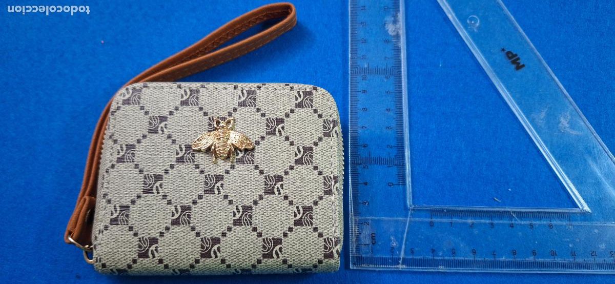 Vintage: Monedero. Marr&oacute;n. Abeja. 3 Compartimentos - Foto 12