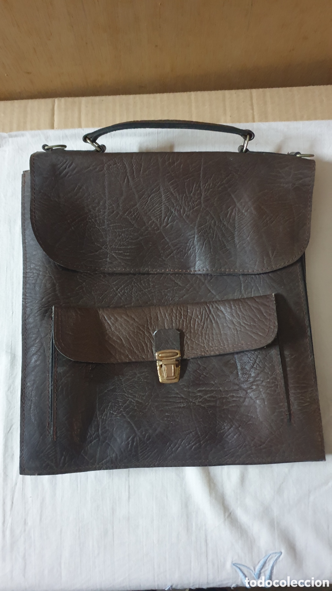 Vintage: BOLSO DE MANO DE PIEL - Foto 1