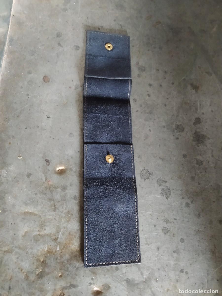 Vintage: Funda azul de piel, 16cm - Foto 1