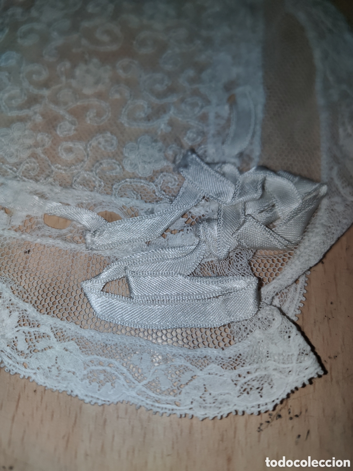 Vintage: Encaje panuelo de algodon - Foto 2