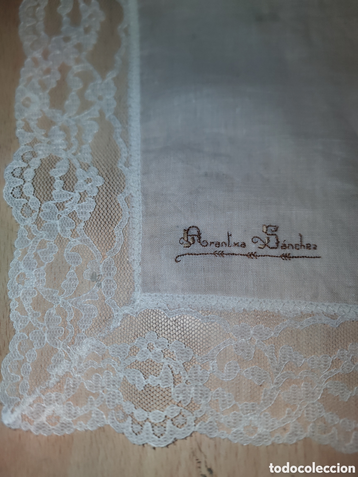 Vintage: Antiquo panuelo de algodon Arantxa S&aacute;nchez - Foto 2