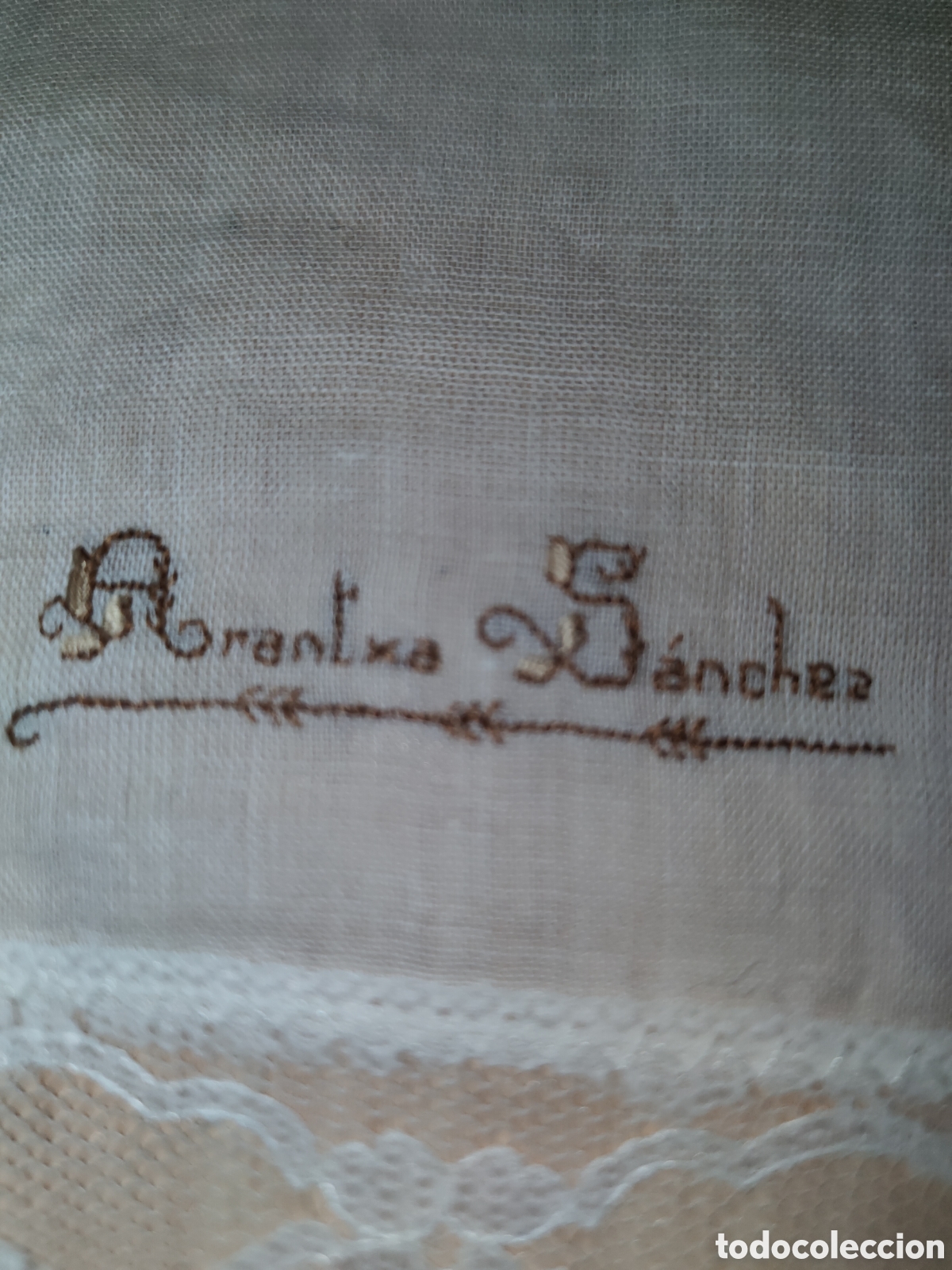Vintage: Antiquo panuelo de algodon Arantxa S&aacute;nchez - Foto 3