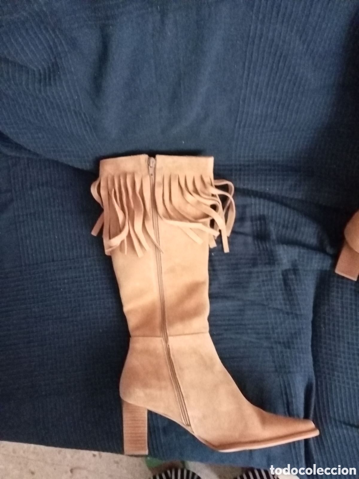 Vintage: Botas flecos de piel vuelta - Foto 2