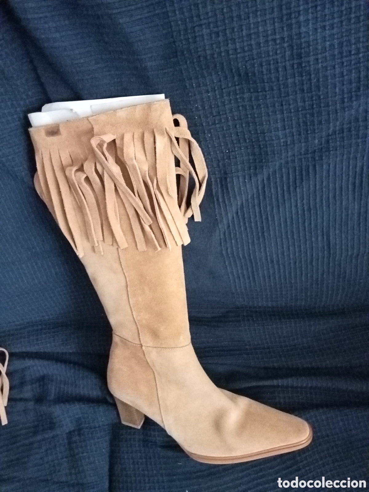 Vintage: Botas flecos de piel vuelta - Foto 3
